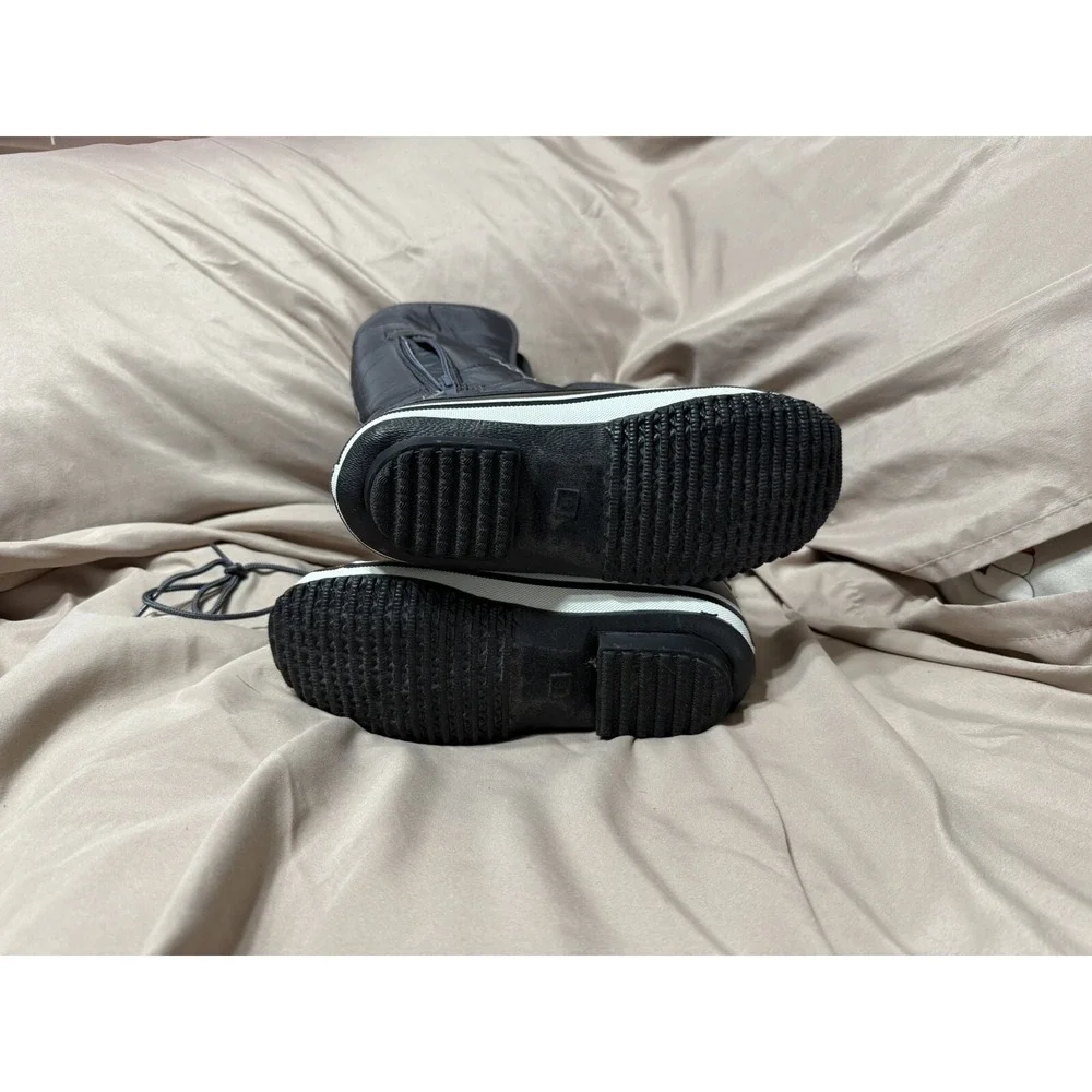 NORD TRAIL EMMA RUBBER BOOTS 6M‎ CHARCOAL  FAUX FUR THINSULATE Snow Warmth